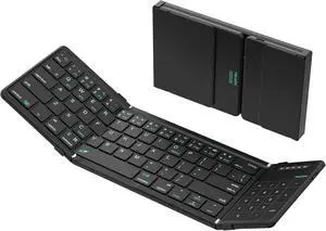 Nillkin Cube Pocket Foldable Keyboard with Touchpad Number Pad for Meeting Travel for Tablet, Mobile Phone,Laptop, Full Size (Small) Keyboard (Classic Black)