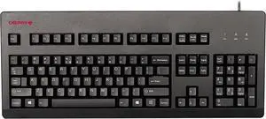 CHERRY G80-3000 Keyboard - Wired - USB - MX Black Silent Switch - Retro Look - Black