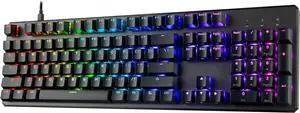 TECWARE Phantom 104 Key Full Size RGB Mechanical Gaming Keyboard with Numpad, LED Backlit, Thock Sounding, Linear Switch, Wraith Red
