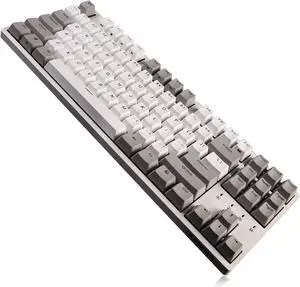 DURGOD Taurus K320 TKL Mechanical Gaming Keyboard - 87 Key - Cherry MX Red - Double Shot PBT - NKRO - USB Type C, White, ANSI