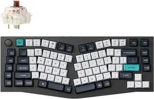 Keychron Q10 Max Custom Knob Mechanical Keyboard, Alice 75% Layout Bluetooth 5.1/2.4 GHz/Wired QMK/VIA Programmable, RGB Hot Swappable Gateron Jupiter Brown Switch Full Metal for Mac Win Linux