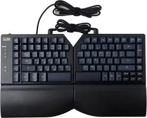 YMDK Split 75% NKRO Core Alps Matias Silent Switches Magnetic Hand Rests Ergonomics Fully Programmable Macro Mechanical Keyboard