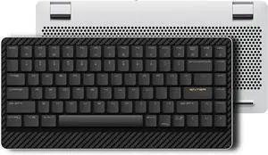 LOFREE Edge Low Profile Mechanical Keyboard, 75% Rechargeable Bluetooth and Wired Connection for Window, Mac OS/POM Switches 2.0, Carbon Fiber Top Case, Mg Alloy Bottom Case (Metallic Silver)