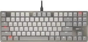 Cherry KC 500 MX LP Mechanical Low Profile Keyboard | Slim Design | White Lighting | PBT Key caps New MX LP 2.0 Switches (Gray, TKL)