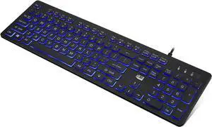 Adesso AKB-139EB Large Print Illuminated Desktop Keyboard