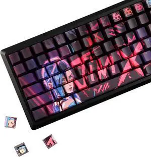 YMDK 117 Keys Graffiti Exploder Game Characters Sidelit Cherry Profile PBT for 60 87 98 104 108 MX Mechanical Keyboard
