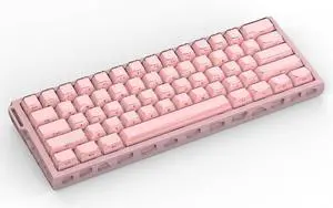 BOYI H60Pro Hollow Aluminum Rapid Trigger Magnetic Switch 60% Mechanical Keyboard,Hall Effect 8K Polling Rate RGB Wired Skeleton Aluminum CNC Gaming Keyboard (Pink Crystal Jelly Keycaps)