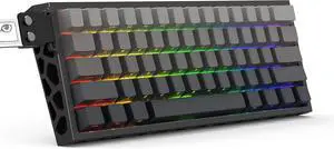 BOYI H60Pro Hollow Aluminum Rapid Trigger Magnetic Switch 60% Mechanical Keyboard,Hall Effect 8K Polling Rate RGB Wired Skeleton Aluminum CNC Gaming Keyboard (Black Side Print Keycaps)