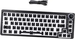 Gadpiparty 1 Set Hot Swappable Mechanical Keyboard DIY Kit with Programmable Junction Box Ergonomic Design RGB