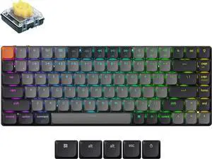 Keychron K3 QMK Ultra-Slim Wireless Bluetooth/Wired Mechanical Keyboard, RGB LED Backlight, Hot-swappable Keychron Low-Profle 2.0 Mechanical Banana Switch for Mac/Windows/Linux(Version 3)