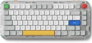 NuPhy Kick75 Wireless Low Profile Mechanical Keyboard with Volume Knob,75% Hot Swappable Custom Keyboard,80 Keys RGB Backlit with PBT Keycaps,BT/2.4G/USB-C (Brown Nano Switch)