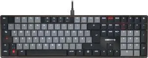 CHERRY KC 500 MX LP, Mechanical Low-Profile Keyboard, German Layout (QWERTZ), Wired (USB-A), White Illumination, MX LP 2.0 IVORY Switches, Black