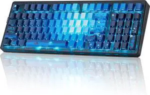 Zornher Wireless Mechanical Keyboard, ZH980 95% Hot-Swappable, Backlit Side Printed PBT Keys, 2.4GHz/USB-C/BT for Win/Mac(Navy)