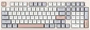 EPOMAKER Galaxy100 QMK/VIA Wireless Gaming Keyboard, Aluminum Shell, Bluetooth/2.4Ghz/USB-C, Pre-Lubed Hot-Swappable Linear Switches, NKRO, RGB Backlit (Creamy White, Wisteria Linear Switch)