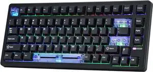 EPOMAKER HE80 Hall Effect Gaming Keyboard, 8K Polling & 32K Scan, Creamy Gasket, DKS, SOCD, Hot-Swappable, RGB Backlit, Wired Gaming Keyboard for PC & Mac (Black)