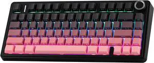 EPOMAKER X Aula F75 75% Wireless Gaming Keyboard, Bluetooth/2.4GHz/USB-C, Hot Swappable Creamy Mechanical Keyboard with 5-Layer Padding&Knob, NKRO, RGB (Black Pink)