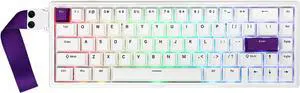 EPOMAKER HE68 Hall Effect Keyboard, 8000hz Polling, 0.01mm Adjustable Trigger, 0.125ms Latency, Creamy Gasket, Snap Key, SOCD, RGB, Wired Magnetic Gaming Keyboard for Mac/PC (White)