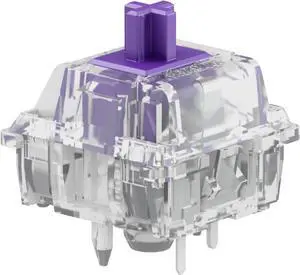 Glorious Gaming - Mako Switches (110 PCS) Tactile Switches for Gaming and Typing, Clear Design for Max RGB, Pre Lubed, for Hotswappable Mechanical Keyboards with 5-pin sockets