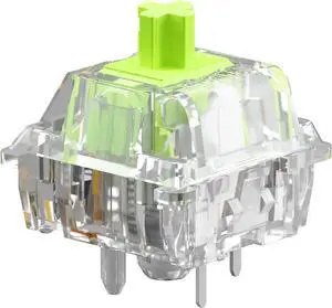 Glorious Gaming - Raptor Clicky Switches for Mechanical Keyboards for Gaming: 36 PCS, 5-pin, Transparent for MAX RGB, Pre-Lubed, Compatible with MX Keycaps, Premium Click Bar for Thocky Sound