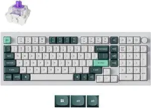 Keychron Q5 HE Wireless Hot-swappable RGB Mechanical Keyboard Hall Effect Switches 2.4 GHz & Bluetooth Aluminum Frame with Knob 96% Layout, for Windows and Mac OS, Shell White