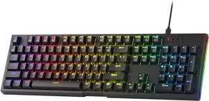 Redragon K670 RGB Backlit Gaming Keyboard, 104 Keys Hot-Swap Wired Mechanical Keyboard, Upgraded Socket, Quiet Linear Red Switch