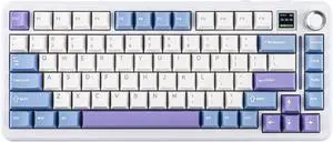 EPOMAKER Cypher81 75% Mechanical Keyboard with TFT Screen & Knob, Type-C/BT/2.4G Wireless Gaming Keyboard, Cushioned Gasket-Mount Keyboard with RGB Backlight for PC/Mac (Flamingo Switch)