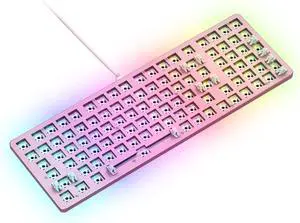 Glorious Gaming Keyboard - GMMK 2 Hot Swappable TKL Mechanical Keyboard, Wired, Custom Keyboard - Custom Mechanical Keyboard - Premium Barebones - Full Size Keyboard (Pink RGB Keyboard)