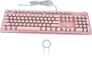 Gadpiparty Retro Punk Mechanical Keyboard Compact Smooth Touch for Laptops Desktops Unique Design Easy to