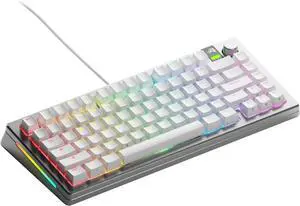 Glorious Gaming - GMMK 3 PRO: Custom Mechanical Keyboard, 75% Tenkeyless Keyboard, Modular Aluminum Body & Gasket System, Hotswappable MX Switches, Sound Dampening Foam, Custom Keycaps, ANSI (Silver)