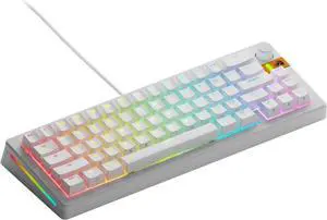 Glorious Gaming - GMMK 3 Rapid Trigger Keyboard, Hall Effect, 8K Polling Rate, MX Mechanical & Magnetic Switches, Hotswappable 65% Keyboard, Modular Gasket System, Doubleshot PBT keycaps (White)