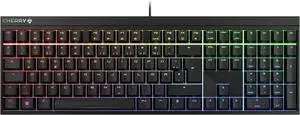 CHERRY MX 2.0S, Mechanical Gaming Keyboard with RGB Lighting, German Layout (QWERTZ), Wired, Designed in Germany, MX2A Red Switches, Black