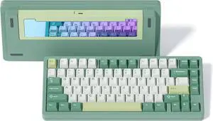 Womier SK75 75% Keyboard with Full Aluminum Wireless Mechanical Gaming Keyboard, VIA Custom Pre-lubed POM Switches RGB Creamy Gaming Key Board, 3-Modes Gasket Hot Swappable, Green