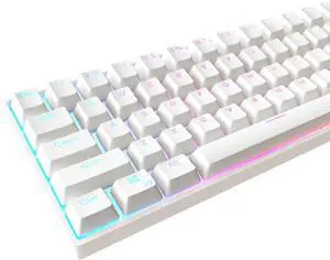 Kraken Keycaps - Whiteout Edition RGB Backlit Keycap Set - White Doubleshot PBT Keycaps for Any Size Mechanical Keyboards - for All 60%, 65%, 75%, 85%, TKL & Full Size Keyboards (Whiteout)