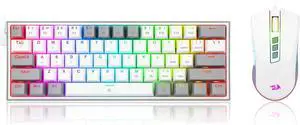 Redragon - RD-S131 Wired Combo Wired 60% Mechanical Keyboard + Wired Gaming Mouse max 12400DPI Combo Red Mechanical Switches - Full Key Anti-ghosting - RGB Backlighting