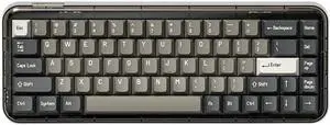 Melgeek Mojo68 Retro Hot-swappable Wireless and Wired RGB Mechanical Keyboard Gateron Pro Brown for Windows/Android/Linux/Mac/iOS 65% Layout (68 Keys) Plastic Frame Connects UP to 8 Devices, Grey