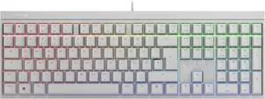 CHERRY MX 2.0S Wired Gaming Keyboard with RGB Lighting German Layout (QWERTZ) Designed in Germany Original MX RED Switches, White
