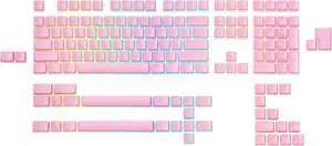 Glorious Aura V2 (Pixel Pink) - PBT Pudding Keycaps for Mechanical Keyboards - ANSI (US), ISO Compatible - Supports Full Size, TKL, 75%, 60% Layouts