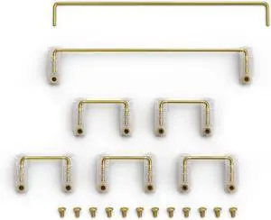 GLORIOUS Keyboard Stabilizer GSV2 Kit for Mechanical Keyboards, Gold Wire and Premium Polymer, MX Compatible, Easy Screw-in, PCB Mount, Enhanced Sound on GMMK 2, PRO & Numpad (2u, 6.25u, and 7u)