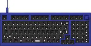 Keychron Q5 96% Layout Hot-Swappable Wired Custom Mechanical Keyboard Knob Barebone Version, QMK/VIA Programmable Macro, Full Aluminum, RGB Backlight, Double Gasket DIY Kit for Linux Mac Windows-Blue