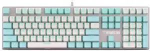 GAMDIAS Zeus White and Stylich Gaming Mechanical Keyboard with Blue Switch, for Work and Office Use, Stylish Dual Colored Keycaps and 6 Lighting Effects