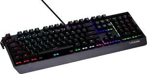 i-rocks Mechanical RGB Gaming Keyboard with Genuine Cherry MX Switches for Windows PC Gaming USB Wired K60M Plus (Blue Switches)