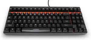 Arion Rapoo V500 Full Keys Programmable PRO Mechanical Gaming Keyboard with 2mm Trigger Stroke and Original Factory MX Yellow Switches for Laptops Desktops PC - Black