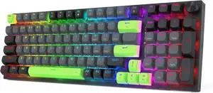 Redragon K740 98 Keys Wired RGB Gaming Keyboard, 95% PBT Mechanical Keyboard w/Solid Aluminum Base, Dedicated Knob Control & Hot-Swap Socket, Custom Linear Switch