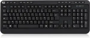 Adesso WKB-1320CB French Layout Wireless Desktop Keyboard and Mouse Combo Set