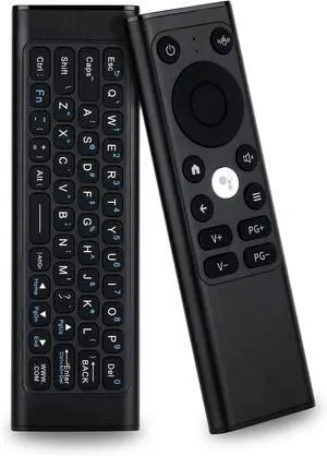 iPazzPort Mini Keyboard 2.4G&Bluetooth Wireless Universal TV Remote Keyboard with Air Mouse and IR, Rechargeable,Aluminum Alloy Case, for Nvidia Shield/Smart TV/Raspberry Pi//Windows/Android/PC/HTPC