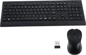 OSALADI Keyboard and Mouse Set Cordless Ergonomic Office Keyboard with Silent Design High Precision Optical