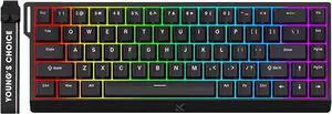 Hyekit x MCHOSE ACE 68 65% Wired Magnetic Switch Mechanical Gaming Keyboard, Rapid Trigger Hall Effect Keyboard, Hyper-Fast Adjustable Actuation, 8K Hz Polling Rate, RGB HotSwap, for PC/Mac, Black