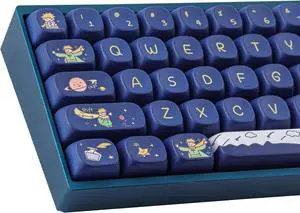 TYRIXKI PBT Keycaps 148 Keys Custom Little Prince Keycap Set Cute MOA Profile Keycaps Dye-Sublimation for Cherry Gateron MX Swithes 60% Mechanical Keyboards