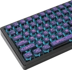 iTastatur Punk Pudding Keycaps,120 Keycap Set keycaps 60 Percent, ASA Profile Custom Keycap, PBT Dye-Sublimation Translucent ANSI US Layout for Cherry MX Switches 61 68 87 96 104 Mechanical Keyboard