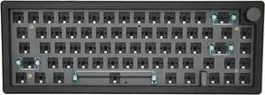 67 Keys Mechanical Keyboard Kit, Wired Hot Swappable Barebones Keyboard with RGB Knob, 65% with Column USB C Wired Keyboard Set for for, for OSX (Black)